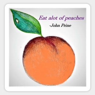 eat alot of peaches Sticker